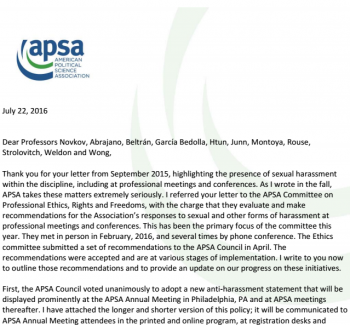 apsa ethics policy